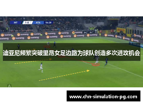 迪亚尼频繁突破里昂女足边路为球队创造多次进攻机会